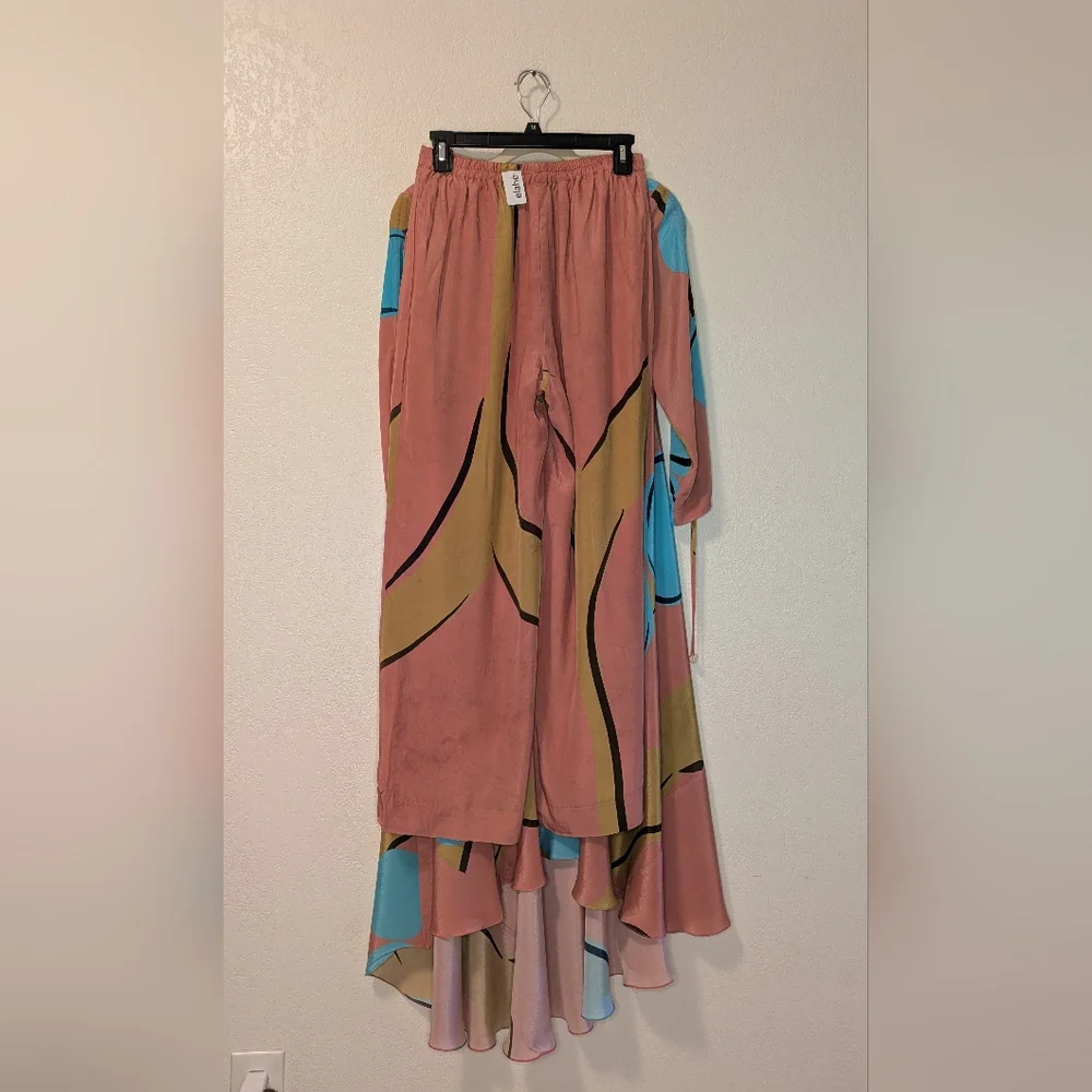 Nautanky Pink Abstract Print Tunic With Pants Set - Picture 9 of 16